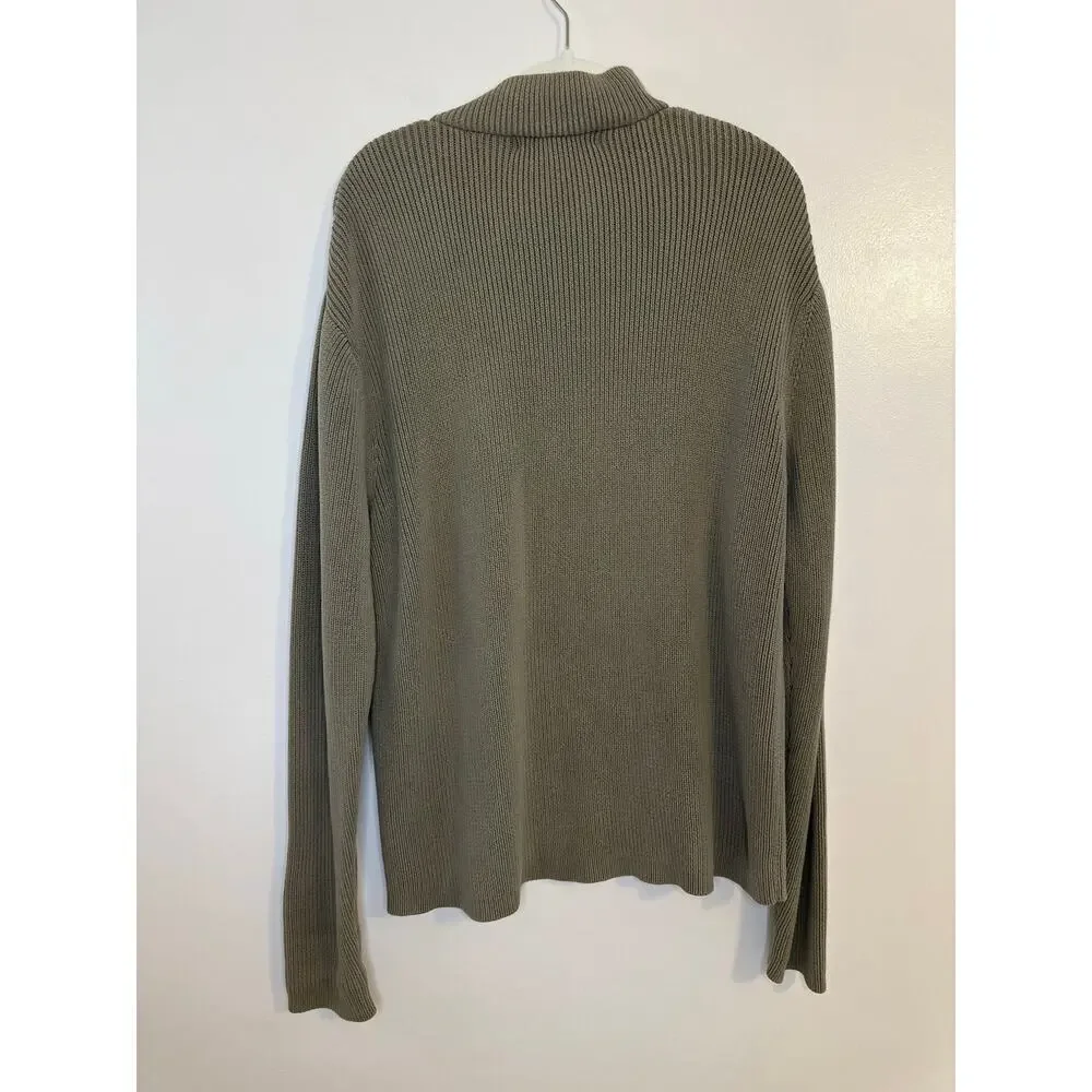Vintage Y2K 90s Banana Republic Mens Half Zip Granpacore Preppy Sweater Large